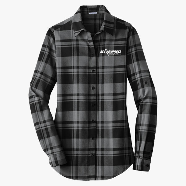 Ladies Port Authority® Plaid Flannel Shirt Thumbnail